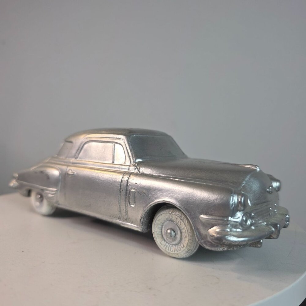 1947 National Products Studebaker Dealer Promo Car Die-Cast Metal Silver Collect
